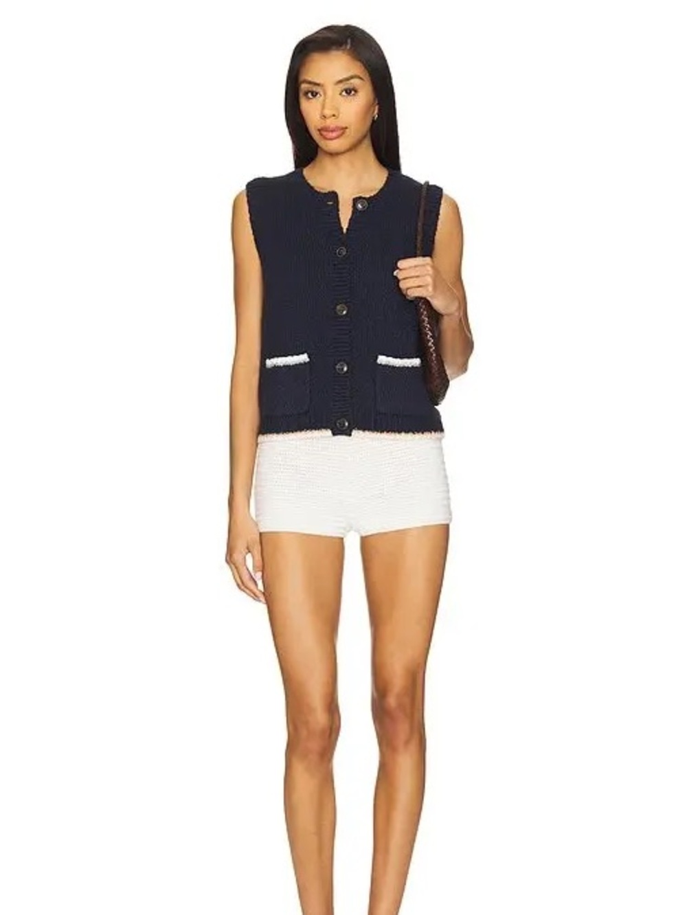 Cotton By Autumn Cashmere Button Front Vest